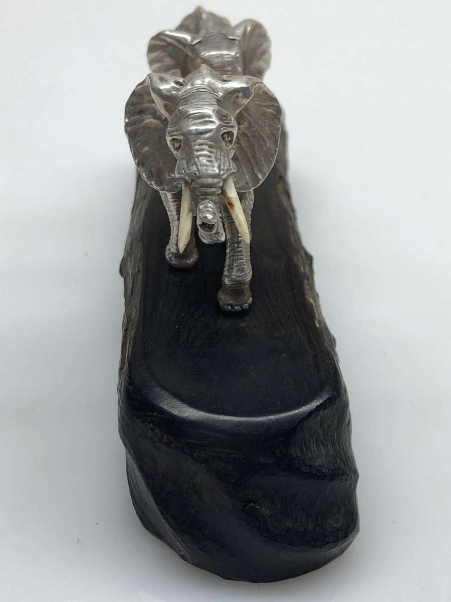 Patrick Mavros (1954 -) solid Sterling Silver Elephant sculpture 20th C Zimbabwe - 90g