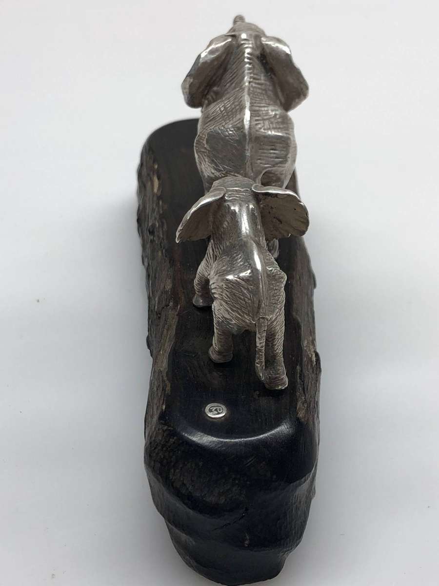 Patrick Mavros (1954 -) solid Sterling Silver Elephant sculpture 20th C Zimbabwe - 90g