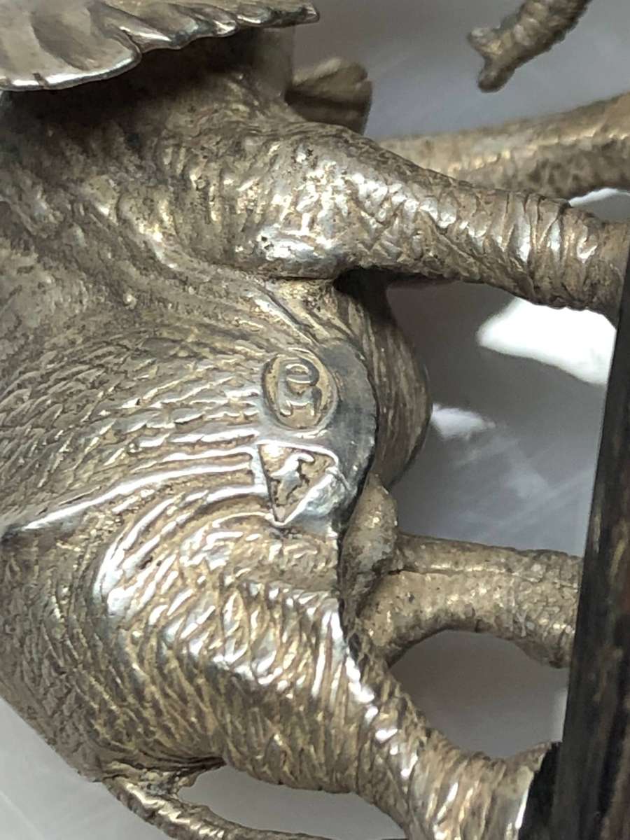 Patrick Mavros (1954 -) solid Sterling Silver Elephant sculpture 20th C Zimbabwe - 90g