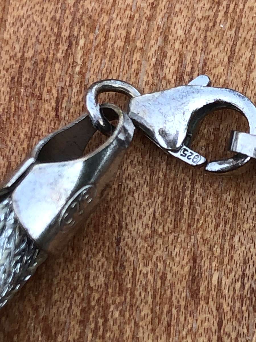 Sterling silver 925 marked rope bracelet - 1.6g