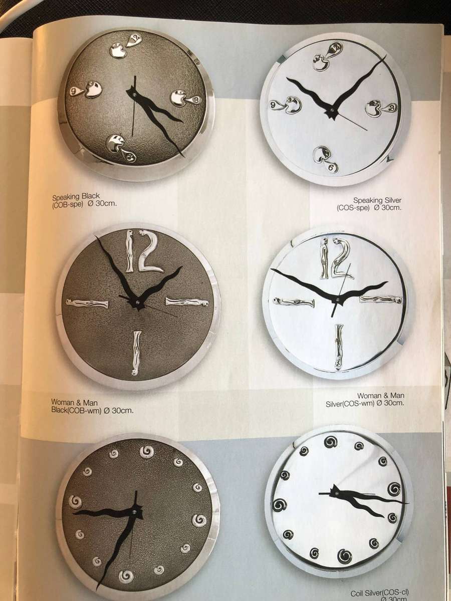 WOW !!! CARROL BOYES (1954 - 2019) FUNCTIONAL ART - COIL PATTERN QUARTZ WALL CLOCK