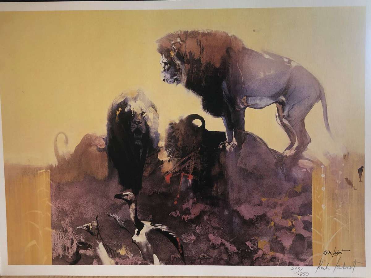 Keith Joubert ( SA 1948 - 2013) Limited signed and numbered print - 293/1250 - Lion