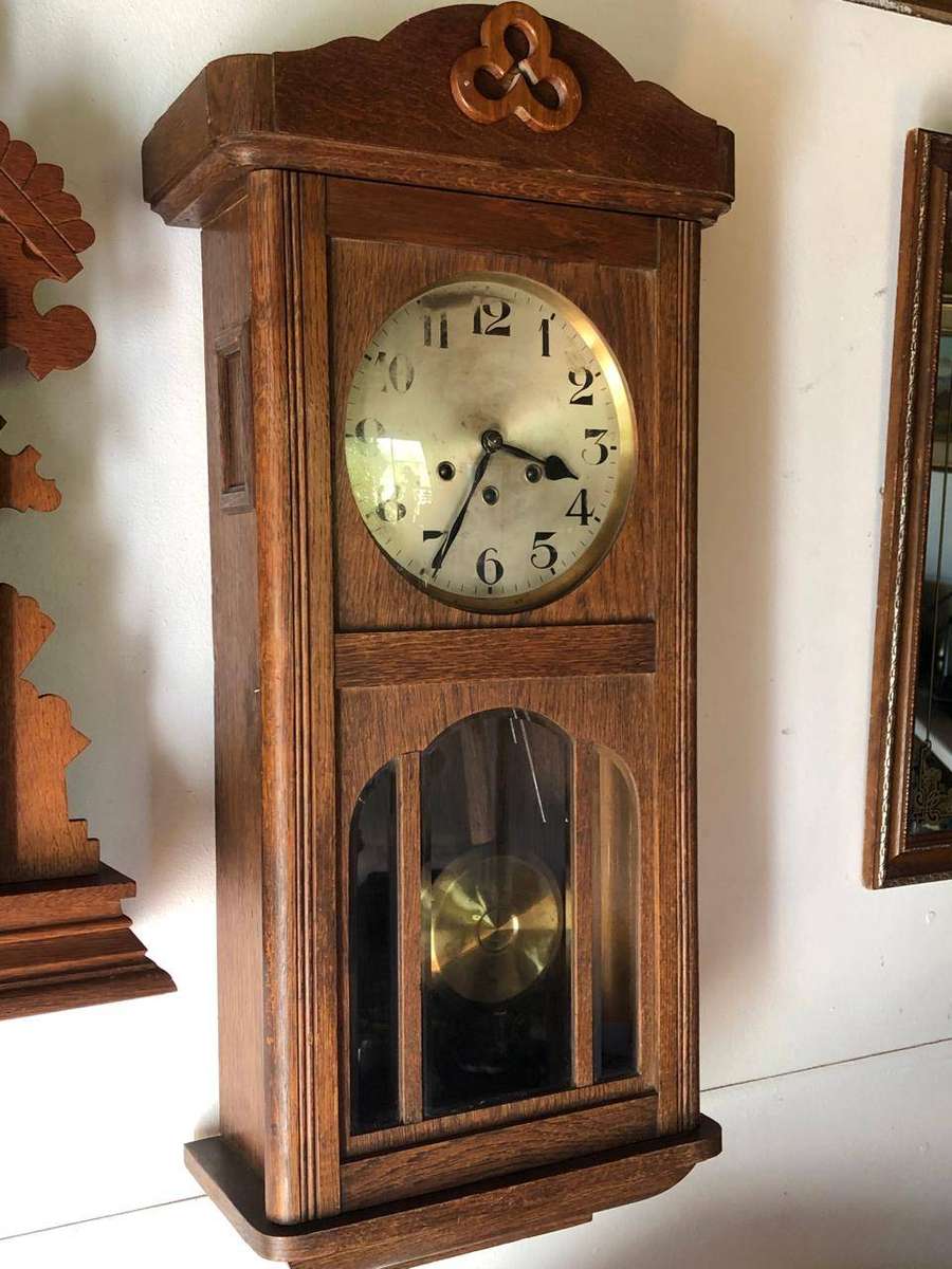 WHAT A BEAUTY !!! ANTIQUE GUSTAV BECKER MAHOGANY CASED WALL CLOCK CIRCA  EARLY 1875 WORKING 100%