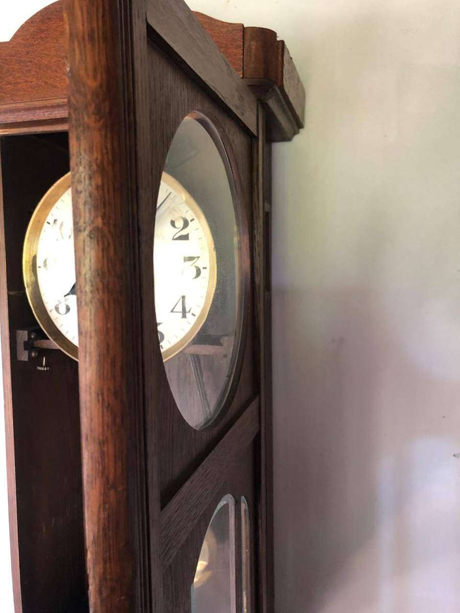 WHAT A BEAUTY !!! ANTIQUE GUSTAV BECKER MAHOGANY CASED WALL CLOCK CIRCA  EARLY 1875 WORKING 100%