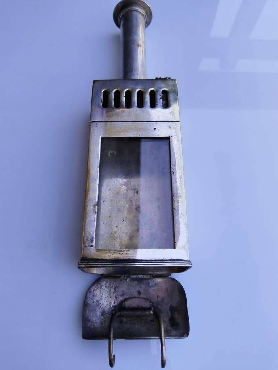 Rare !!!! Antique Victorian-era travelling or carriage candle lamp