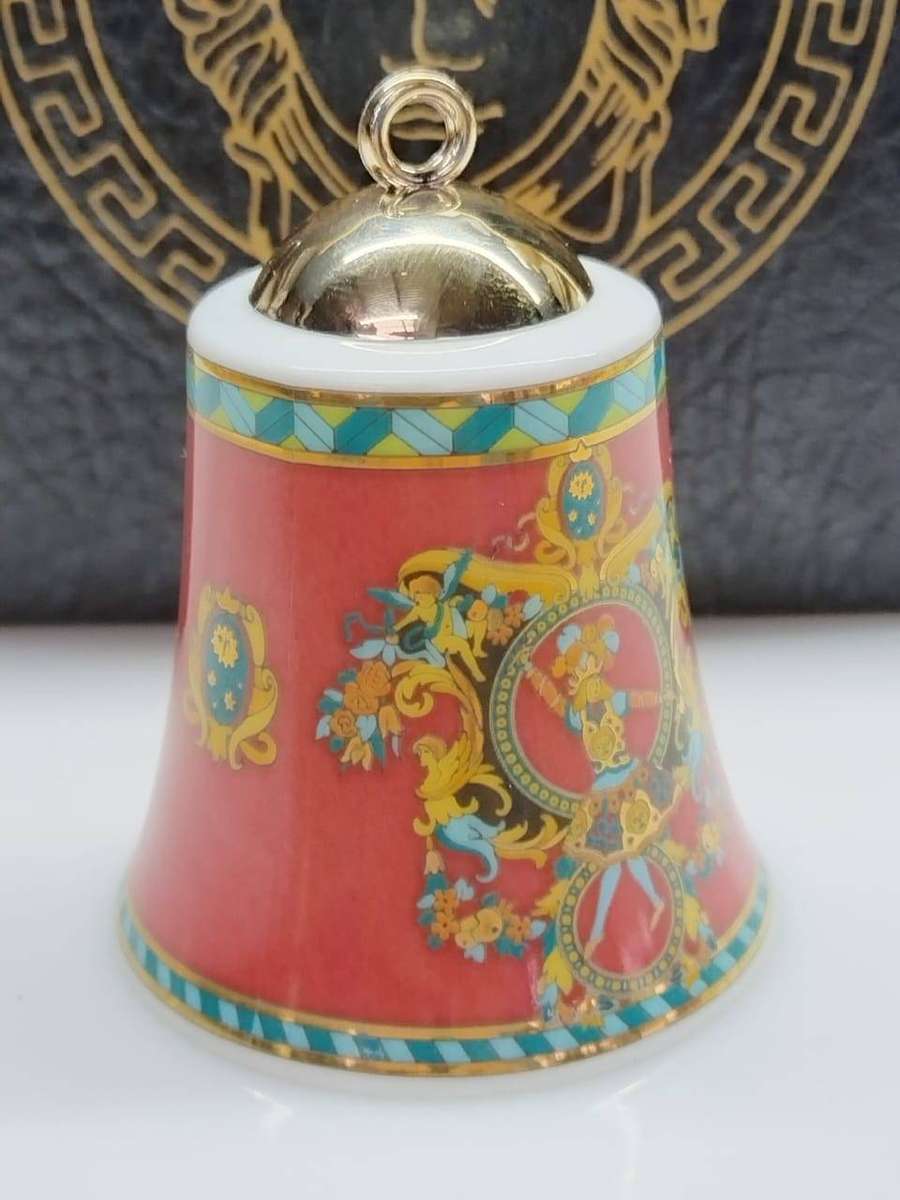 Versace for Rosenthal Studio Line "Le Roi Soleil" 1993 Porcelain Christmas Bell - MINT In Box