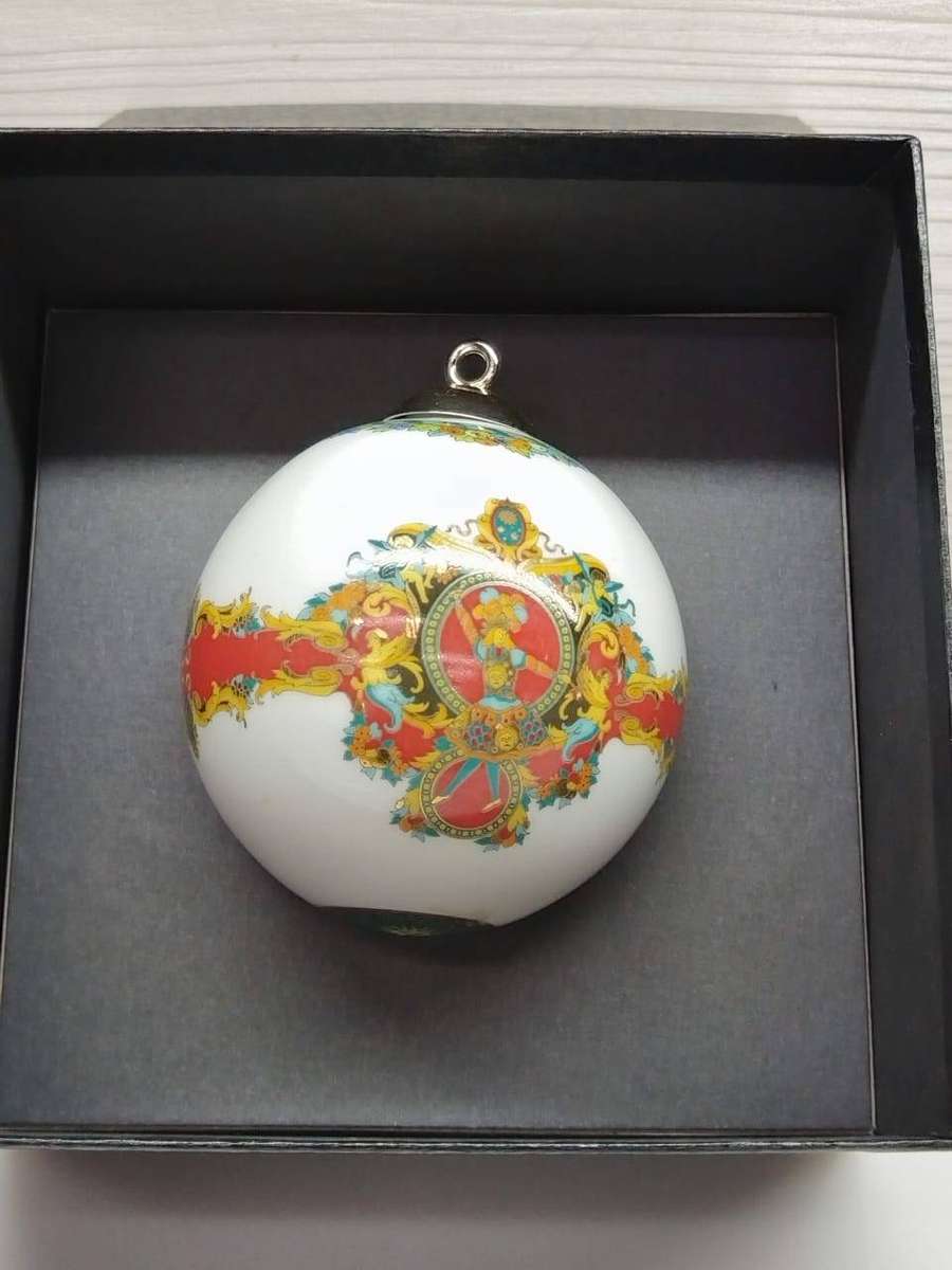 Versace for Rosenthal Studio Line "Le Roi Soleil" 1993 Porcelain Christmas Ball - MINT In Box