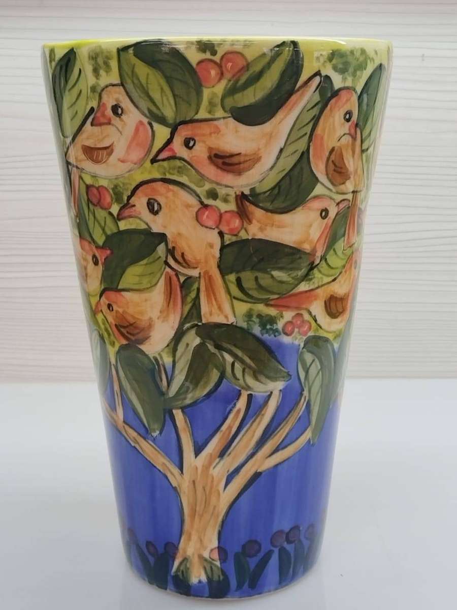 Sabine Weight (1944 - ) "La Provence" Hand-Painted Limited Edition Ceramic Vase (6/7)