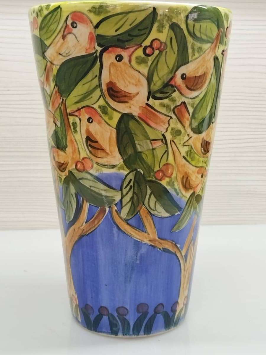 Sabine Weight (1944 - ) "La Provence" Hand-Painted Limited Edition Ceramic Vase (6/7)