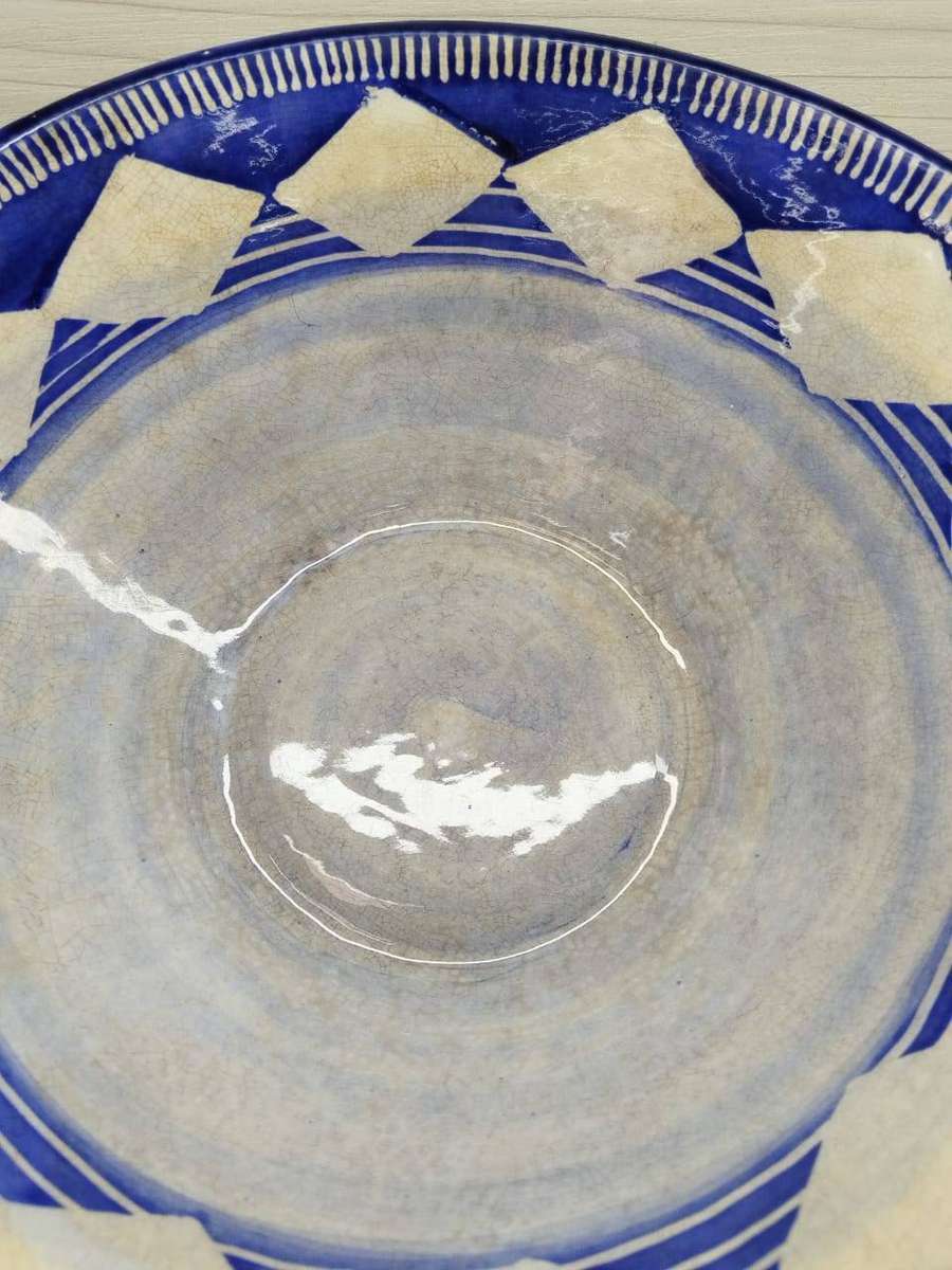 Original Theresa Wormser (TW Ceramics) Hand-Painted Ceramic Bowl - 28cm