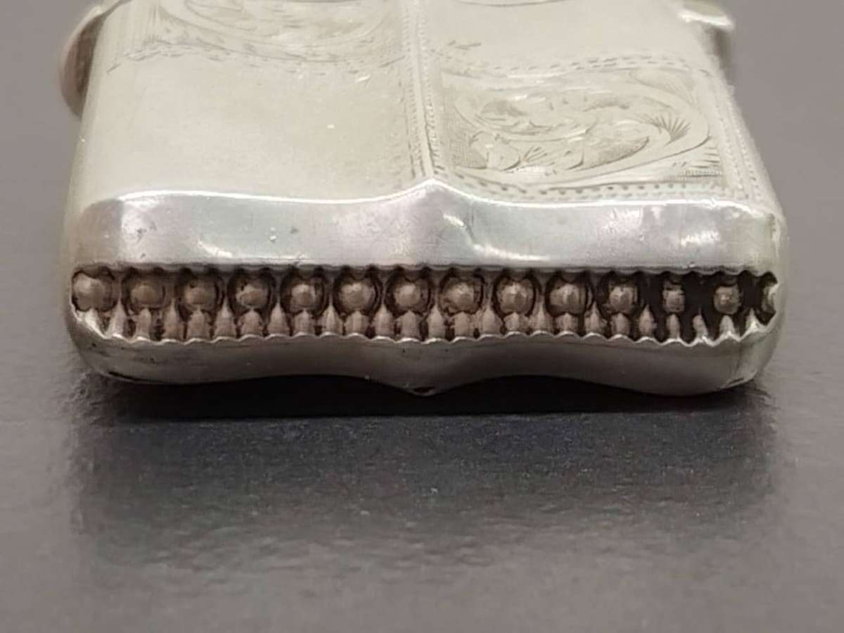 Rare 1898 Victorian Sterling Silver Vesta Case  Rolason Bros  23.2g  MINT
