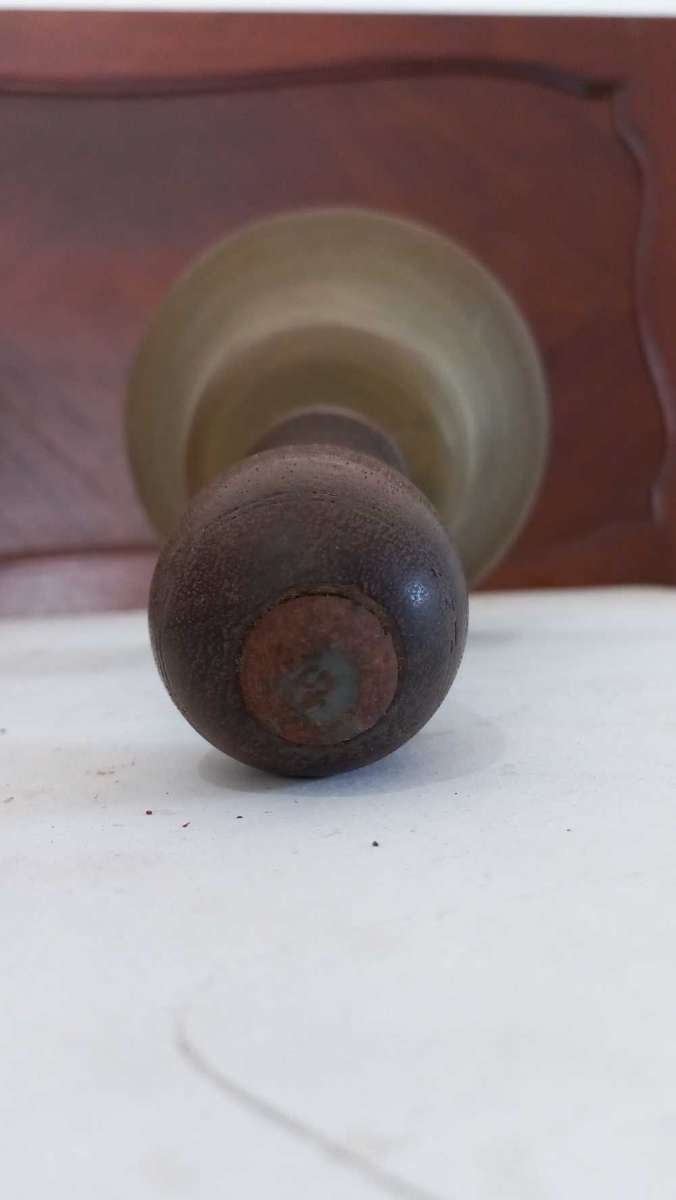 Large brass school bell vintage