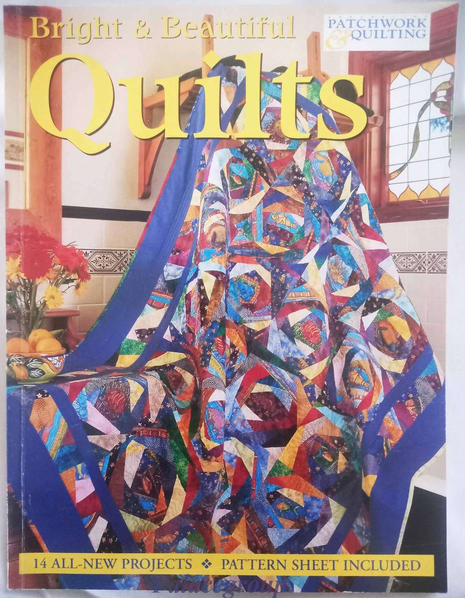 Bright & Beautiful, Quilts, Patchwork & Quilting, Craftworld Books, Colour Photo`s, Paperback, Pg 95