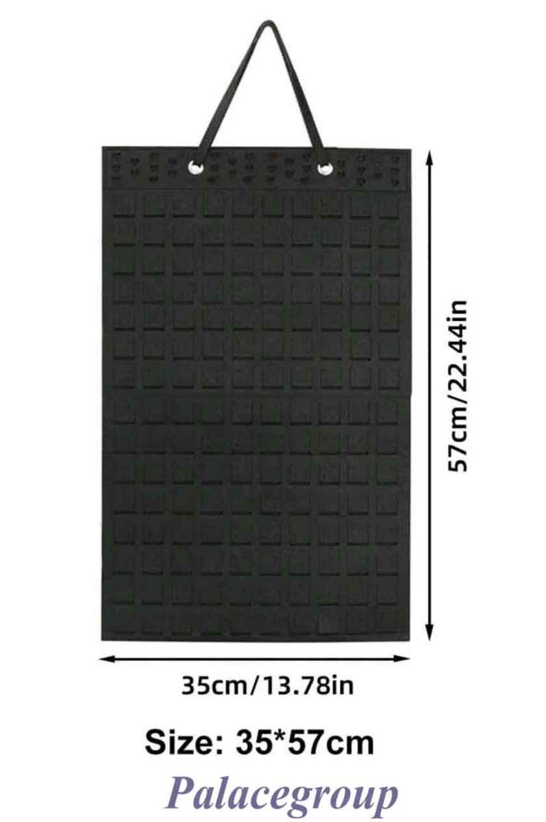 Jewellery / Earring Display Organizer, Black, Filt, Size 35cm x 57cm, 10 x 15 Rows