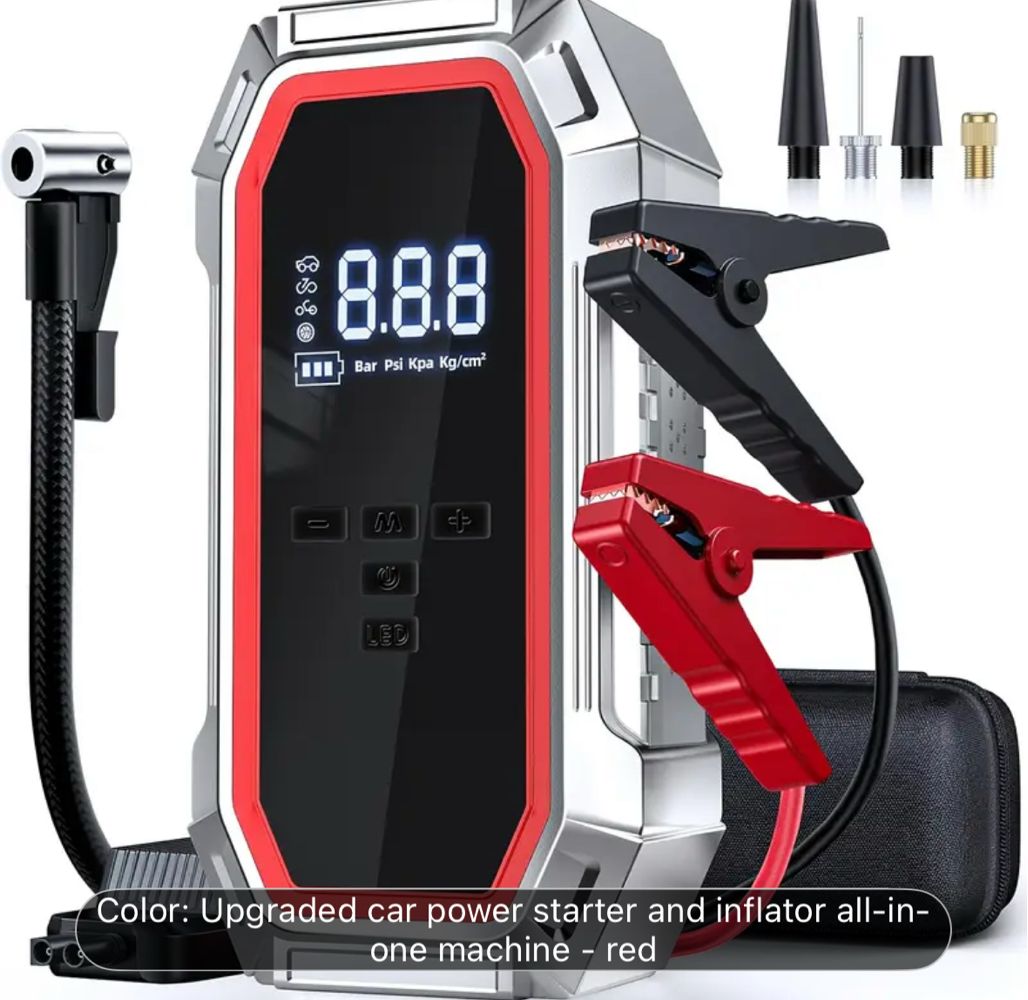 Wireless car jump start and tyre inflator in one brand new