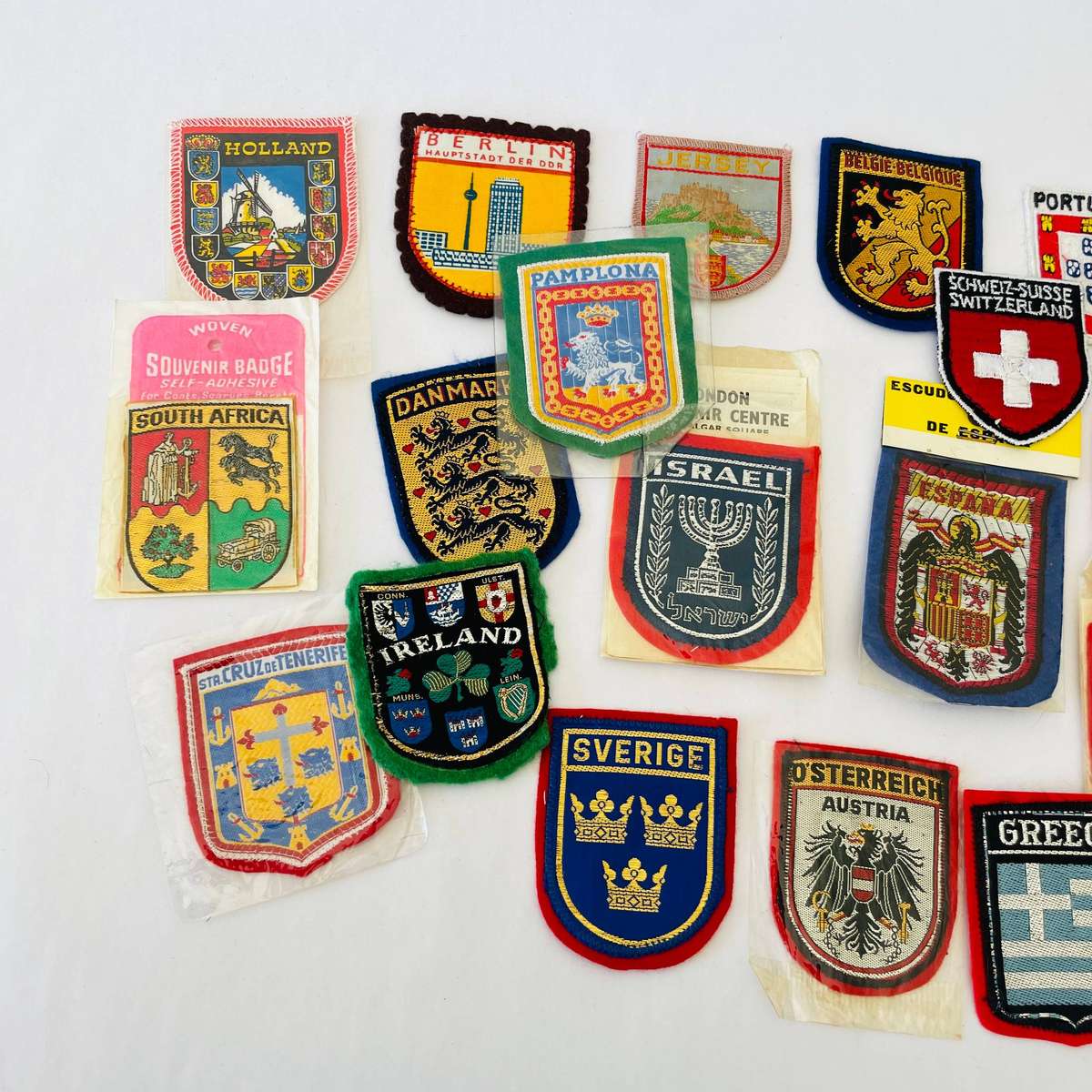 Large Lot Vintage Embroidered Souvenir Patches
