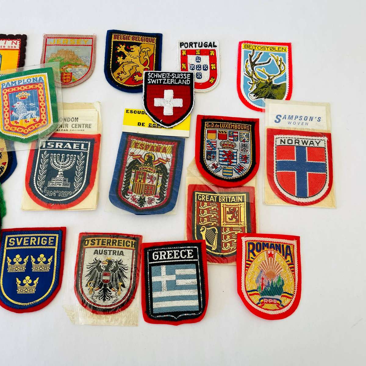 Large Lot Vintage Embroidered Souvenir Patches