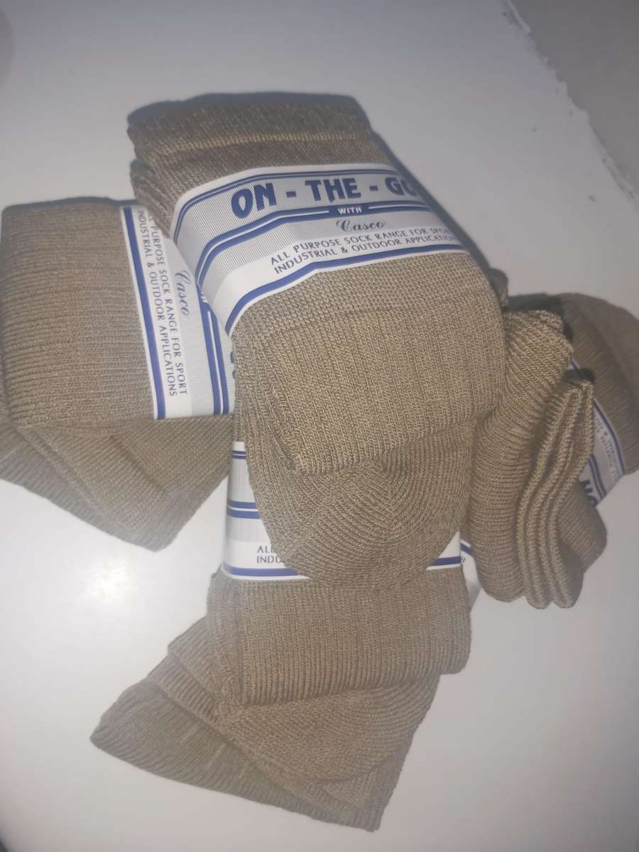 ON THE GO--WORKX SOCKS OLIVE GREEN - 6 PAIRS(BULK)