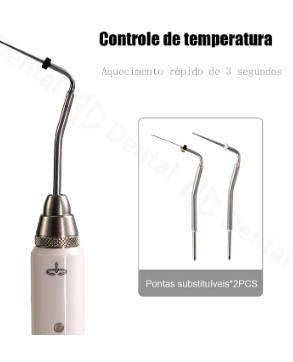 Dental Cordless Wireless Gutta Percha Obturation System Endo Heated Pen+ 2 Tips US EU Plug 220V 110V