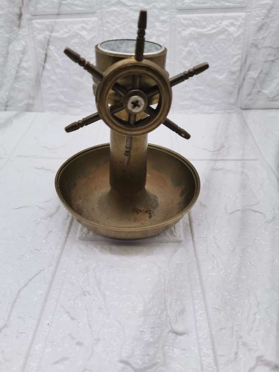 BRASS SHIP ORNAMENT WITH BUILT IN COMPASS