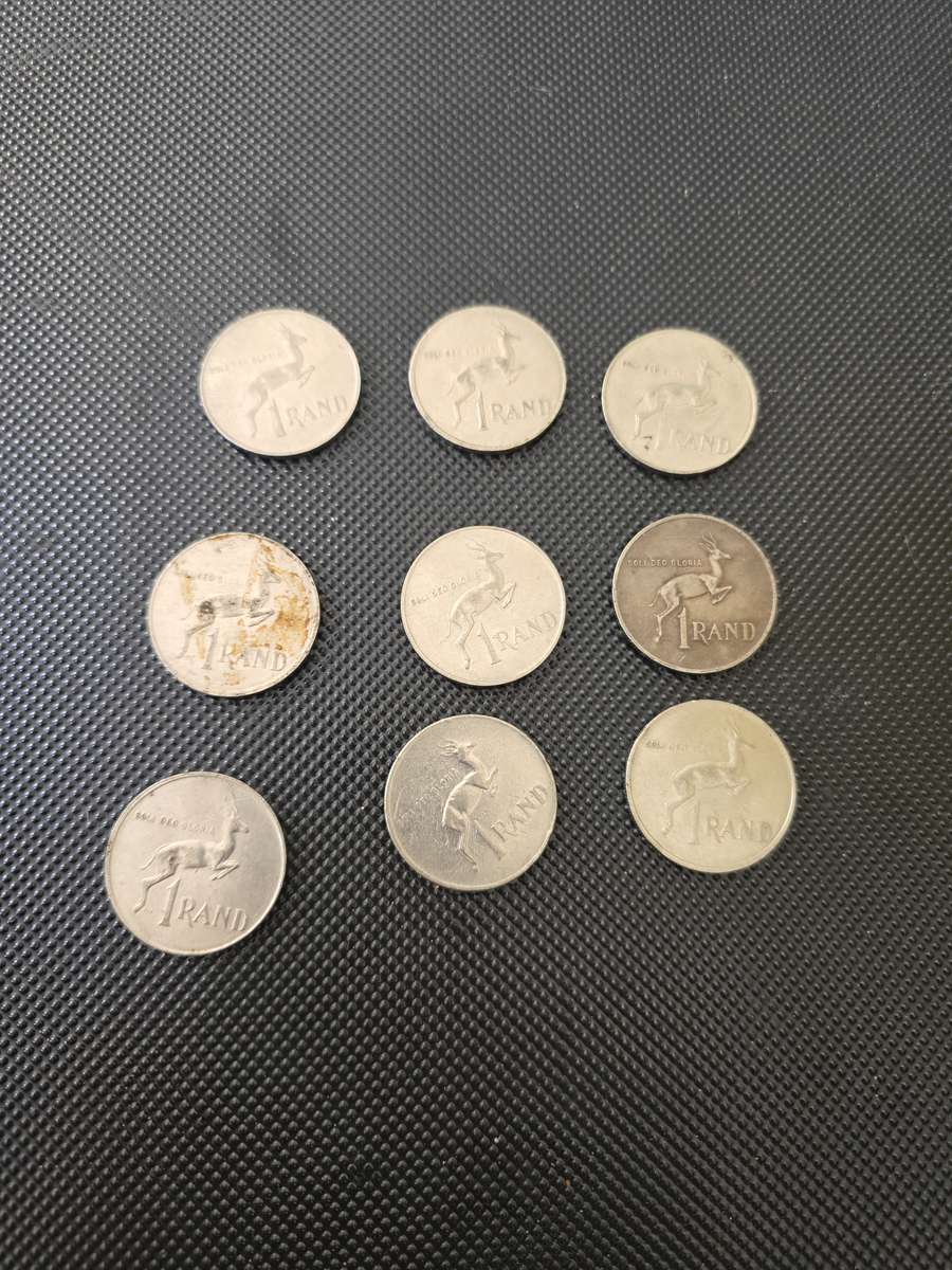 9 x R1 old coins
