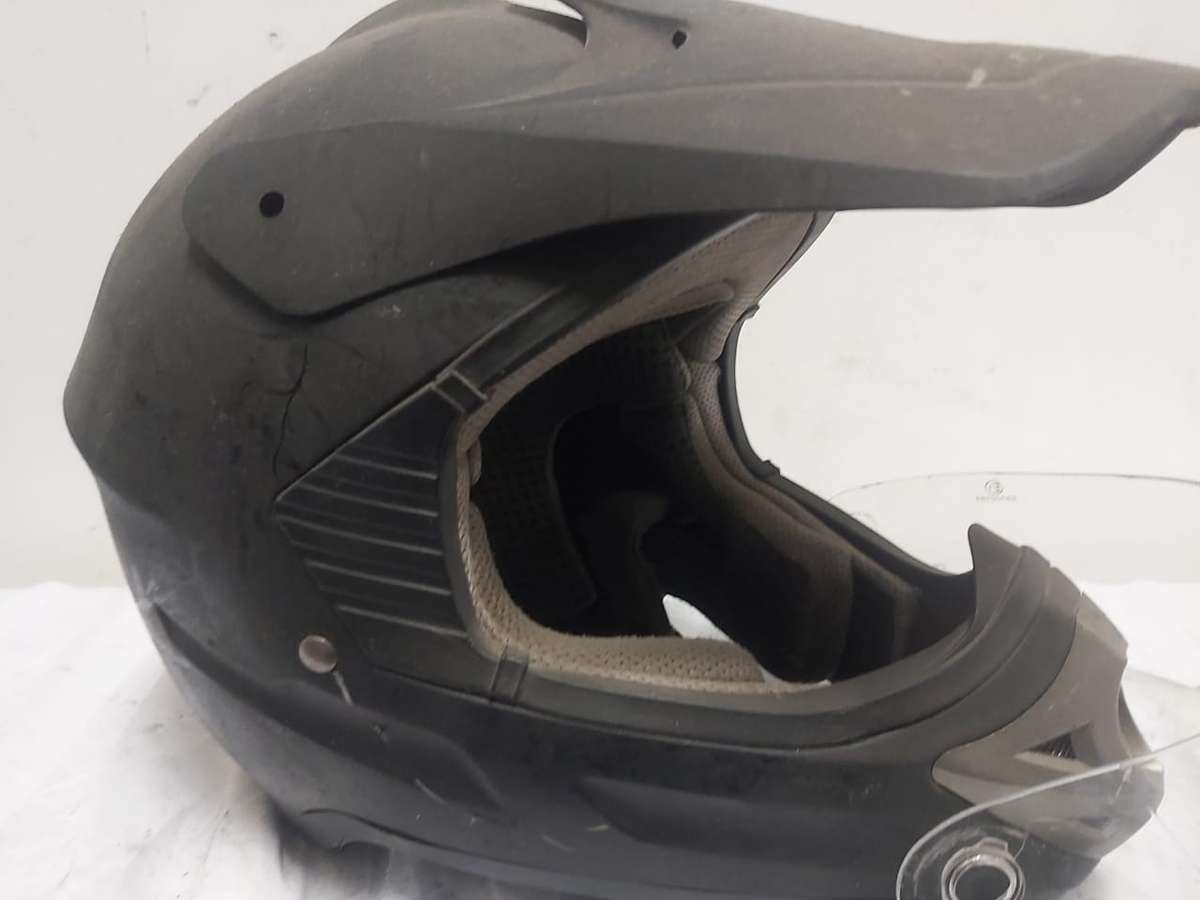 MOTORBIKE HELMET BLACK WITH VISOR
