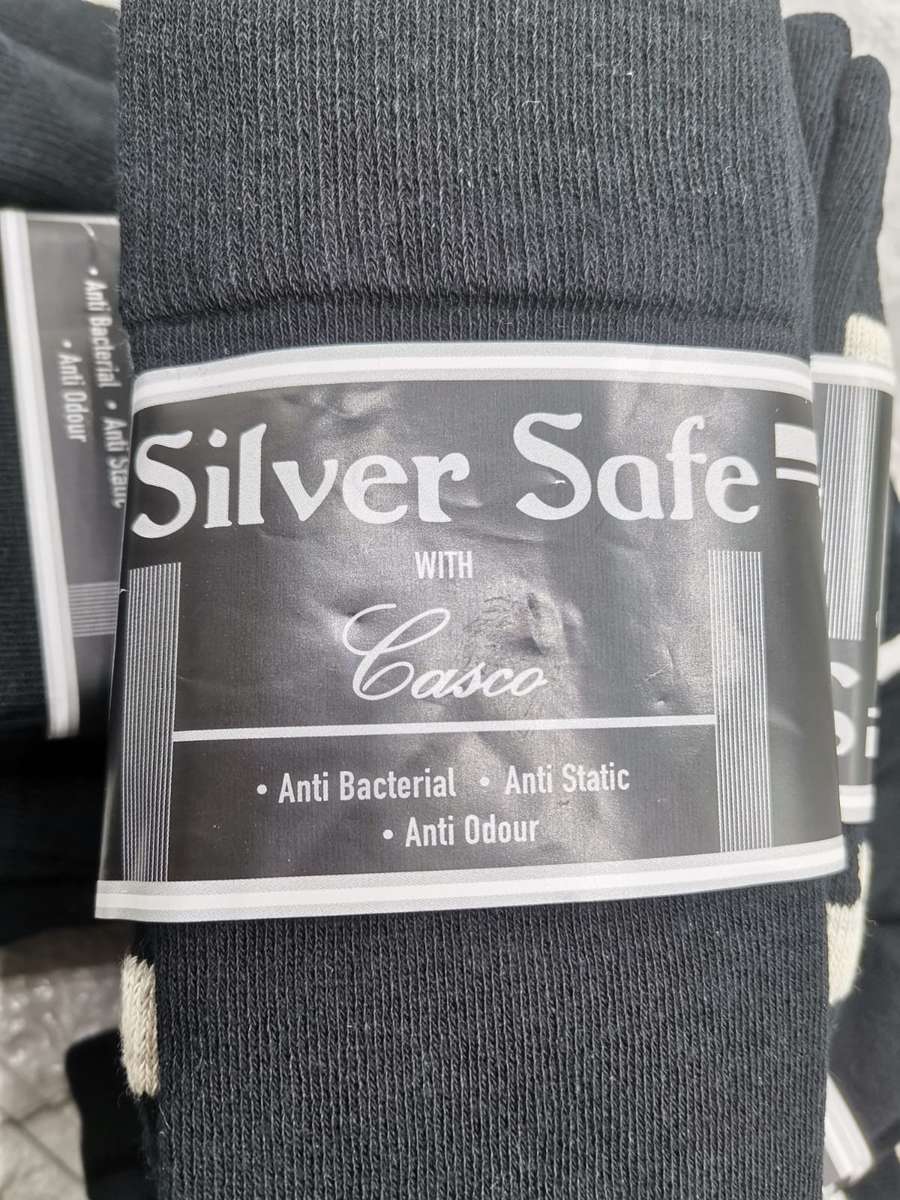 Bulk Deal - Silver Safe Socks Black - Anti Bacterial Socks