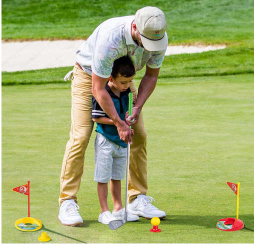 Popsunny Kids Golf Club Set for 3 4 5 Years Old, Adjustable Toddler Golf Clubs, Outdoor & Indoor Go