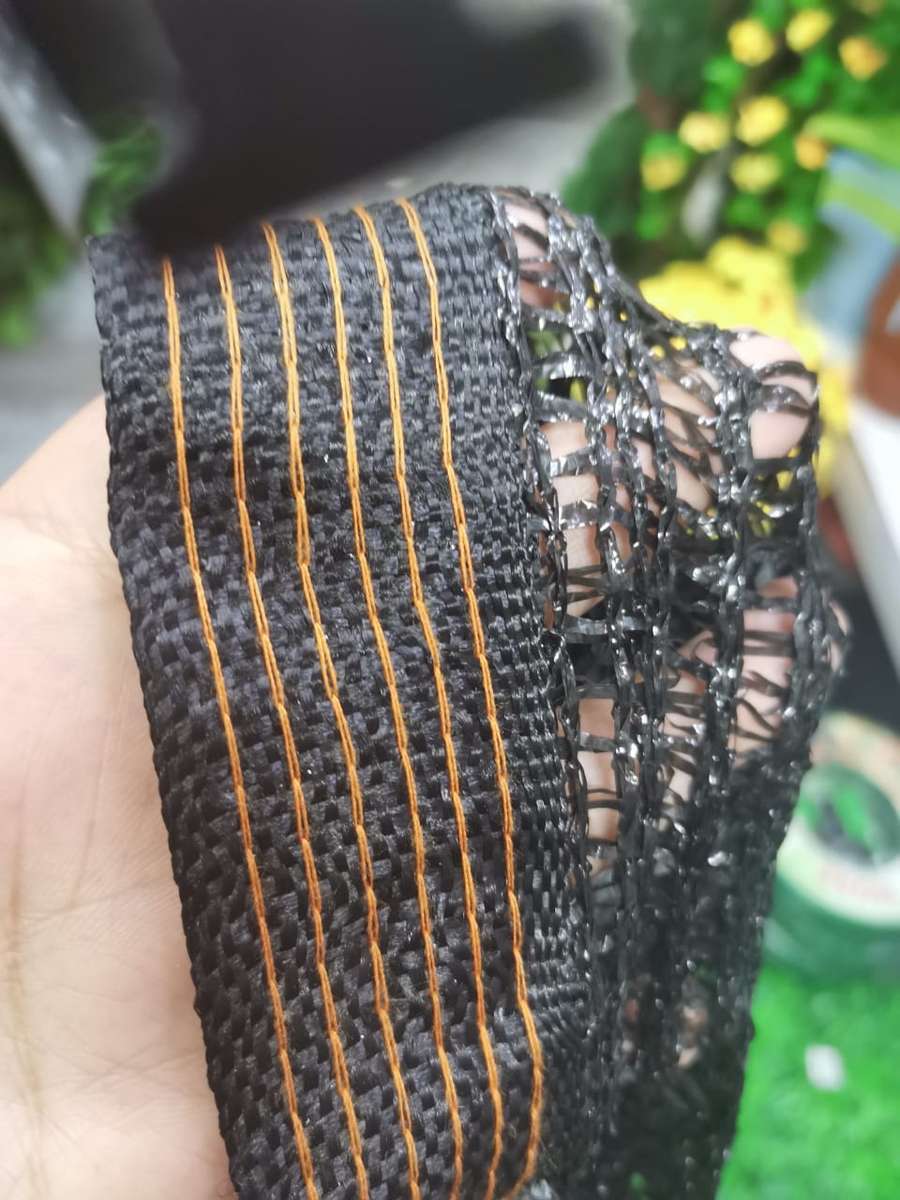 SHADE CLOTH WITH STITCHING AND GROMETS(BLACK) 80% COVERAGE