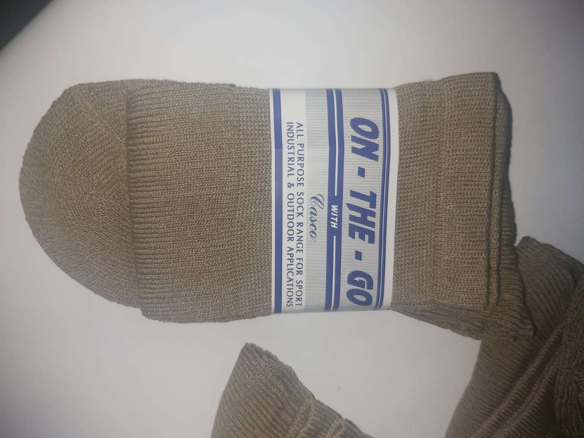 ON THE GO--WORKX SOCKS OLIVE GREEN - 6 PAIRS(BULK)