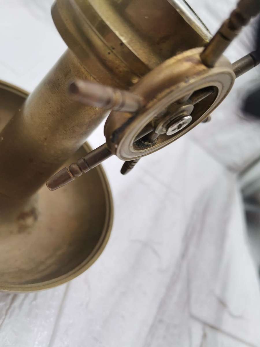 BRASS SHIP ORNAMENT WITH BUILT IN COMPASS