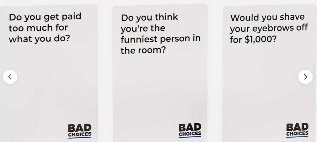 Bad Choices Have You Ever? ADULT Party Game