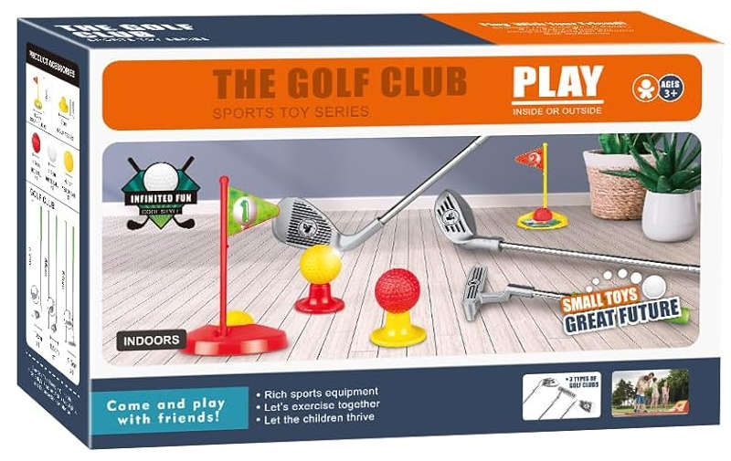 Popsunny Kids Golf Club Set for 3 4 5 Years Old, Adjustable Toddler Golf Clubs, Outdoor & Indoor Go