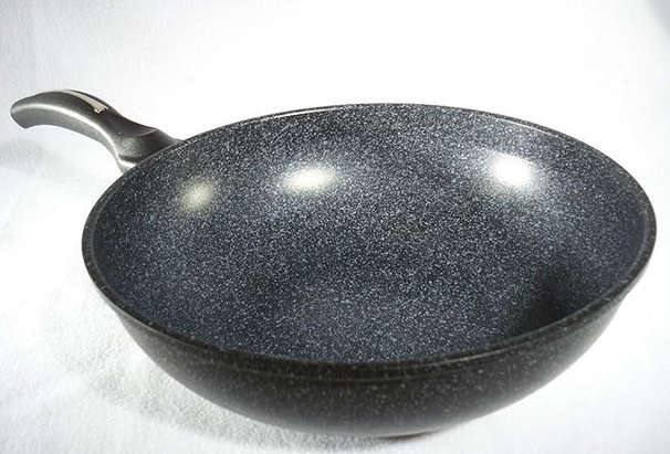 Ceramic Marble Coated Cast Aluminium Non Stick Wok