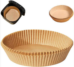 Round Air-Fryer Parchment Paper Liners - 50-Pack