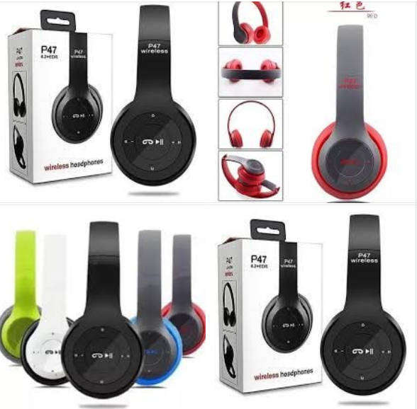 Headphones P47 Bluetooth Headset  (Over the Ear)