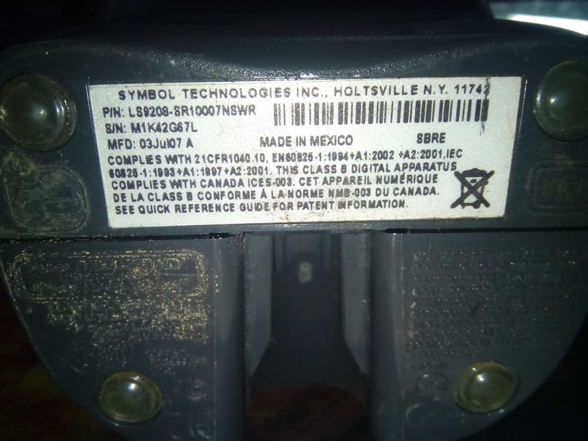 Symbol Barcode scanner selling without a cable