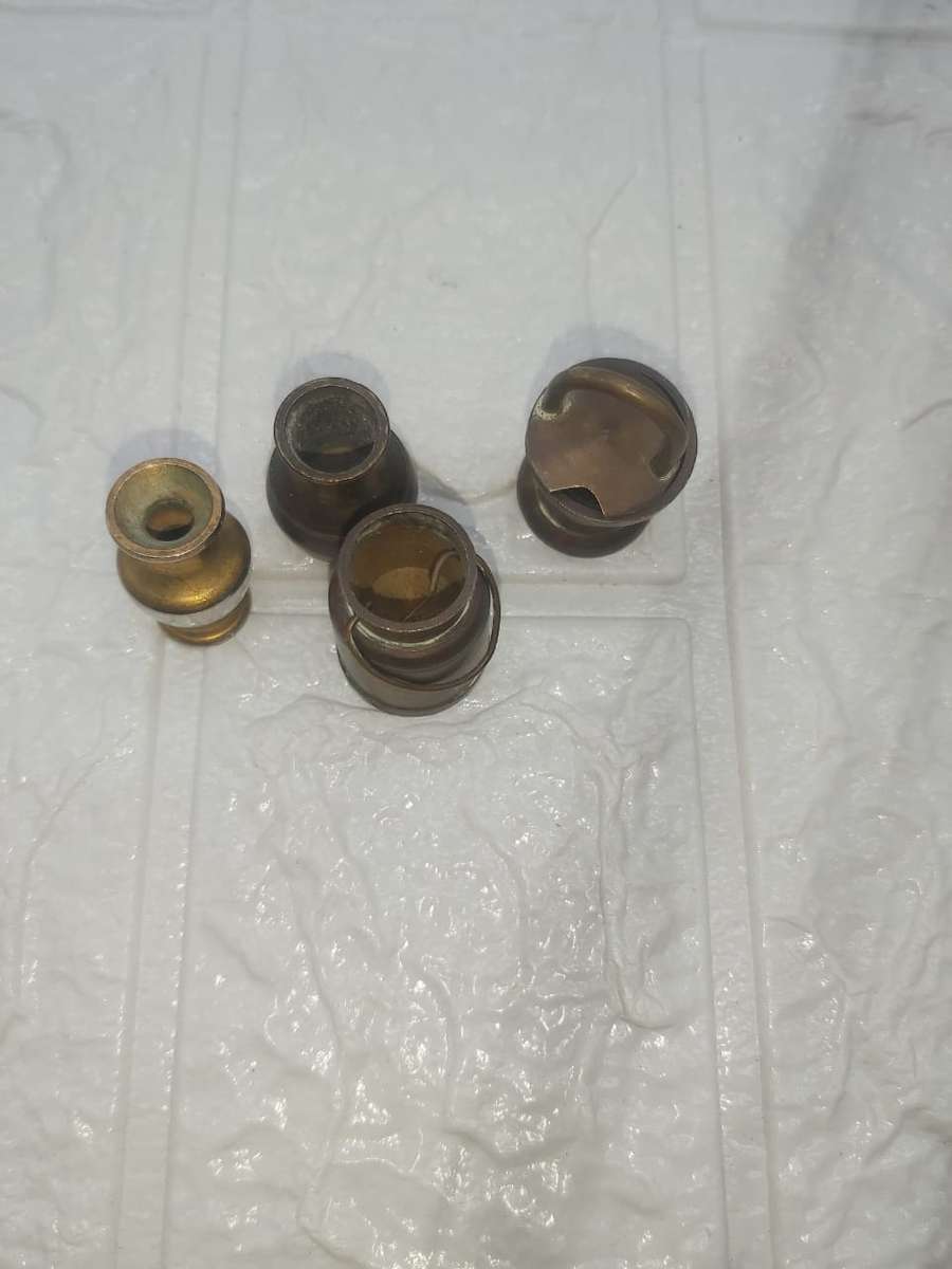 BRASS  TEMTATIONS 3CM ORNAMENTS ---REAL BRASS --ASSORTED CANISTERS