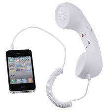 COCO PHONE Radiation free Phone 3.5 mm Wired Retro Handset Receiver (White)