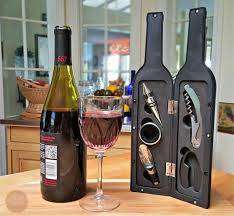 Wine Bottle Shaped Corkscrew & Accessory Gift Set - 5 Piece