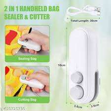 Thebought Portable Mini Sealing Machine 2 In 1 Usb Rechargeable Magnetic Heat Sealing & Cutting Bag