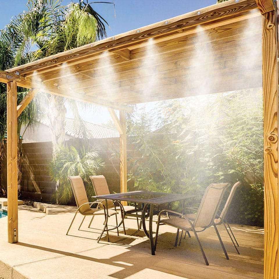 Patio mist cooling kit