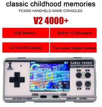 Mini Retro Video Game Console Built-in 4000+ Classic Games, Support Simulators, Handheld Portable