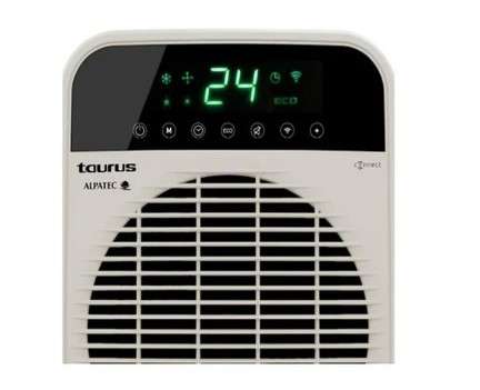 Taurus Heater Floor Fan Cream Wi-Fi Enabled , 2 Heat Settings 2000W