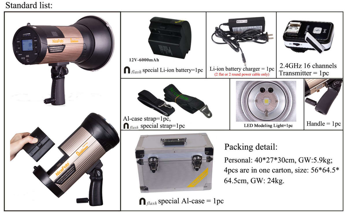 nflash 680A NiceFoto Battery Powered Outdoor Flash 600W - Pre-Owned