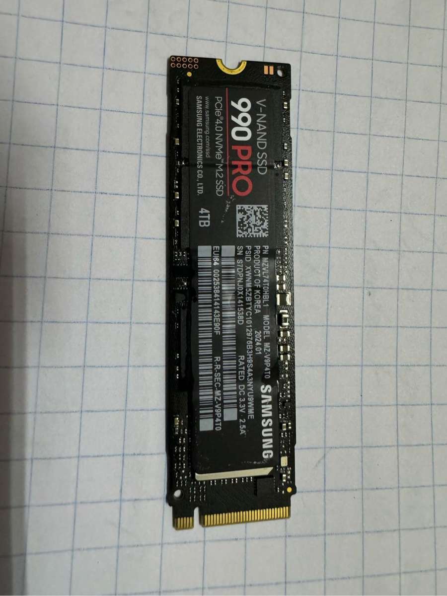 4TB Samsung 990 Pro Nvme