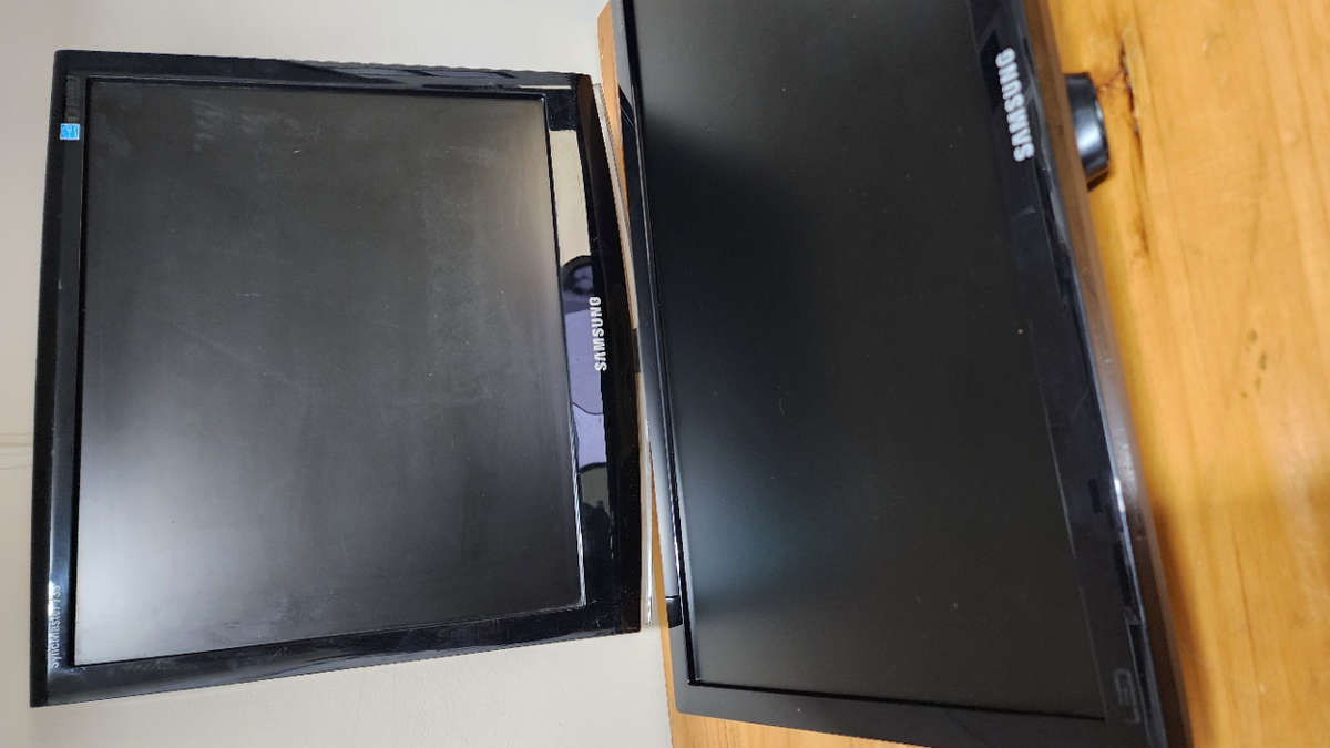 One Lot containing 2 x Samsung VGA Monitors - Working (No Stands or Cables - See Description)