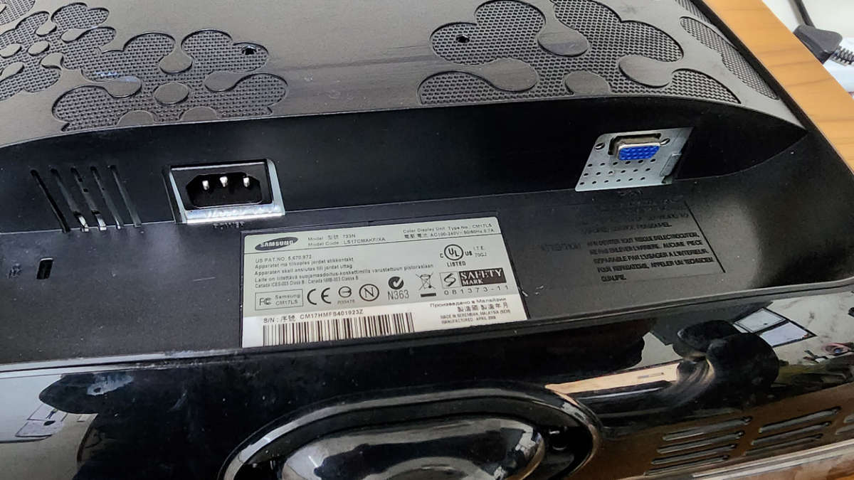 One Lot containing 2 x Samsung VGA Monitors - Working (No Stands or Cables - See Description)