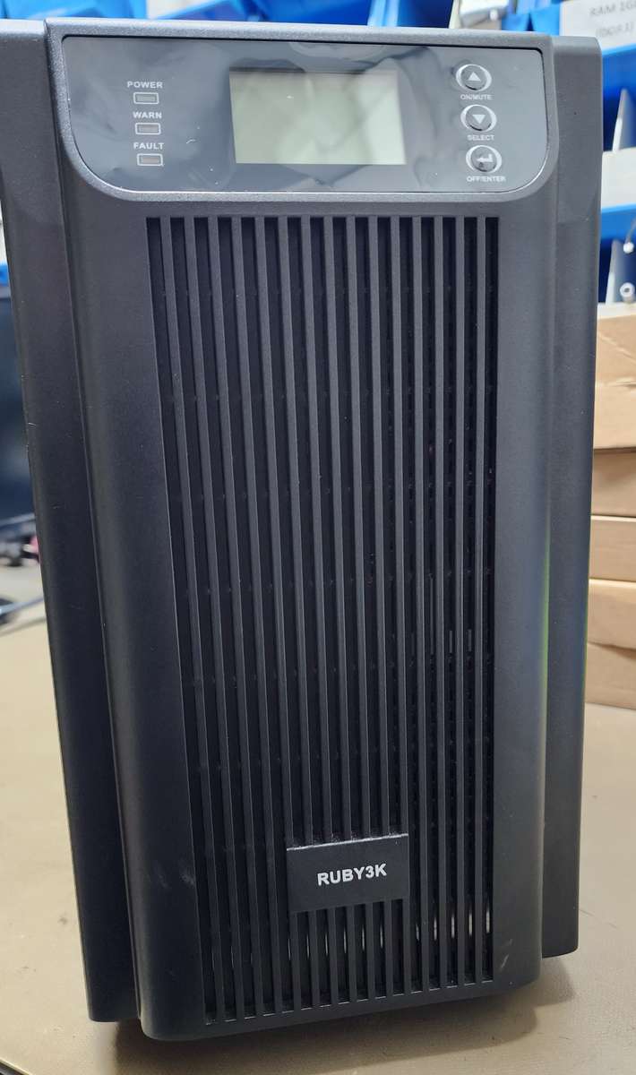 Ruby3K Online UPS (Single Phase Input/Single Phase Output), Pure Sinewave - 3KVA (No Batteries Incl)