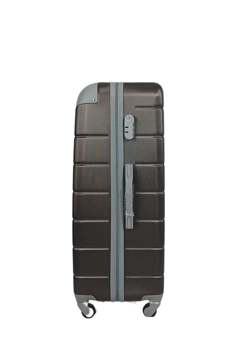 3-Piece Brown Hard Shell Luggage Set with Spinner Wheels  Stylish Durable Travel Cases